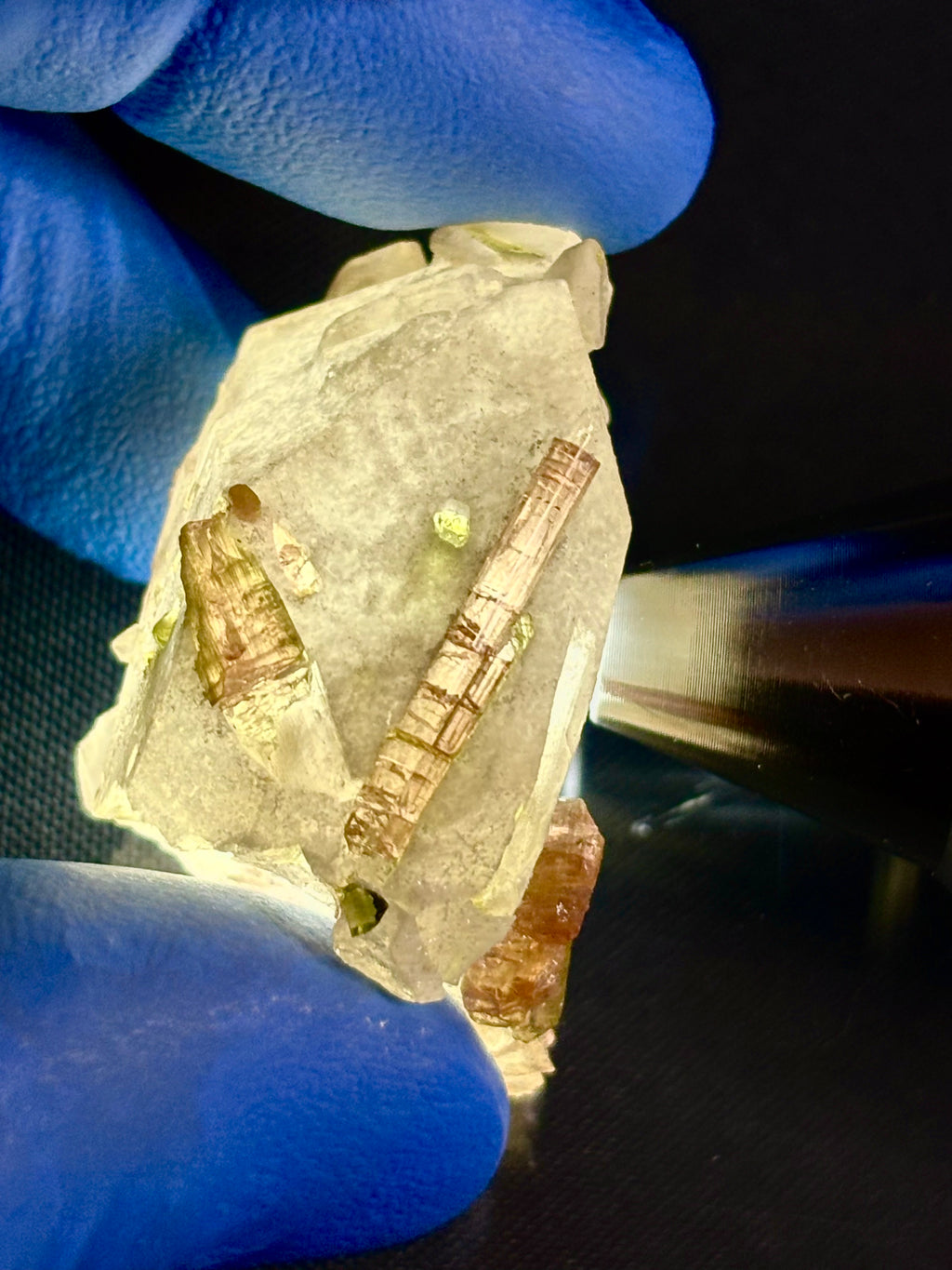 Gemmy Bicolour Tourmaline In Quartz, Cruziero Mine, Minas Gerais, Brazil 24g