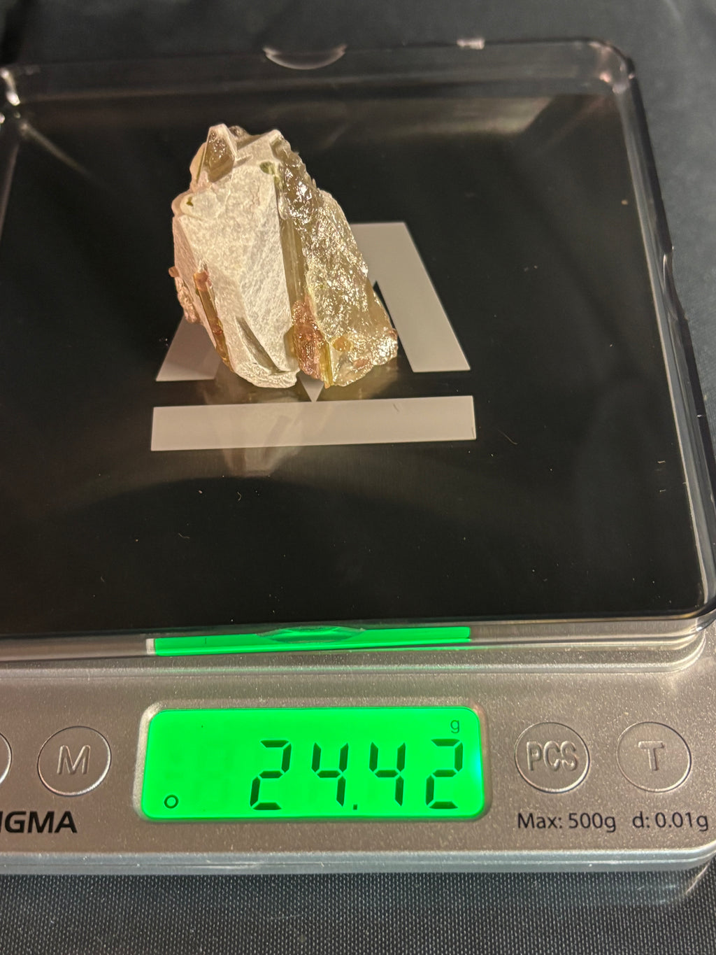 Gemmy Bicolour Tourmaline In Quartz, Cruziero Mine, Minas Gerais, Brazil 24g